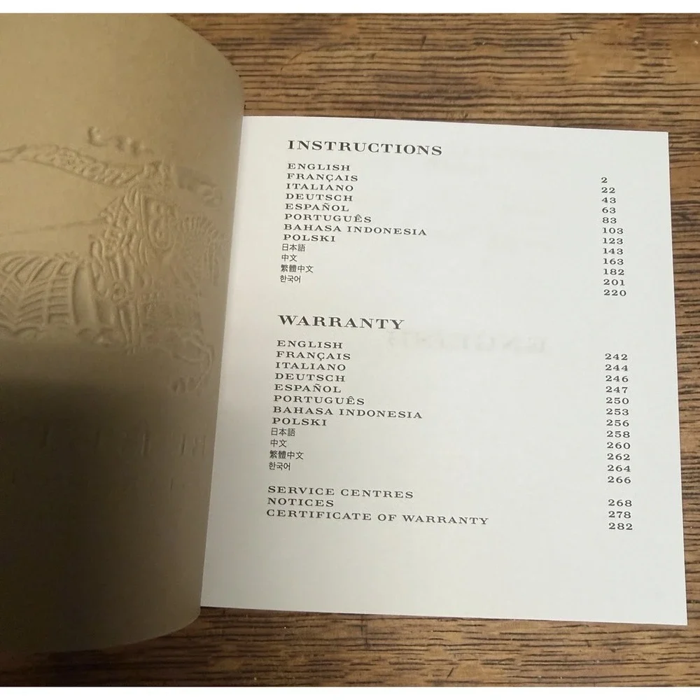 Burberry Empty Watch Presentation Box Case w/ Manual Booklet Authentic Beige